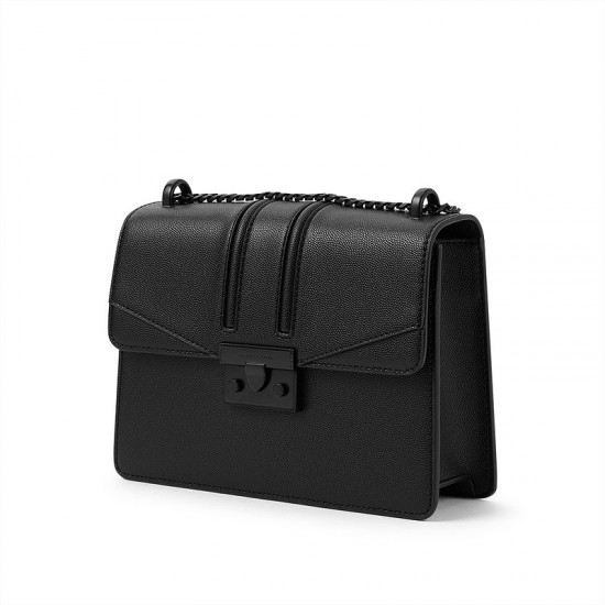 Charles Keith Chain Flap Shoulder Bag Ultramatteblack Charles Keith Chain Flap Shoulder Bag Ultramatteblack